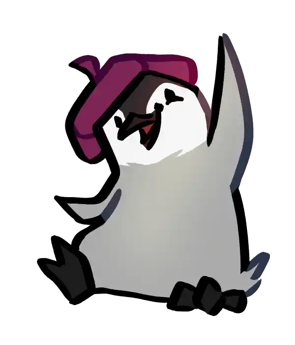 Image of a waving penguin